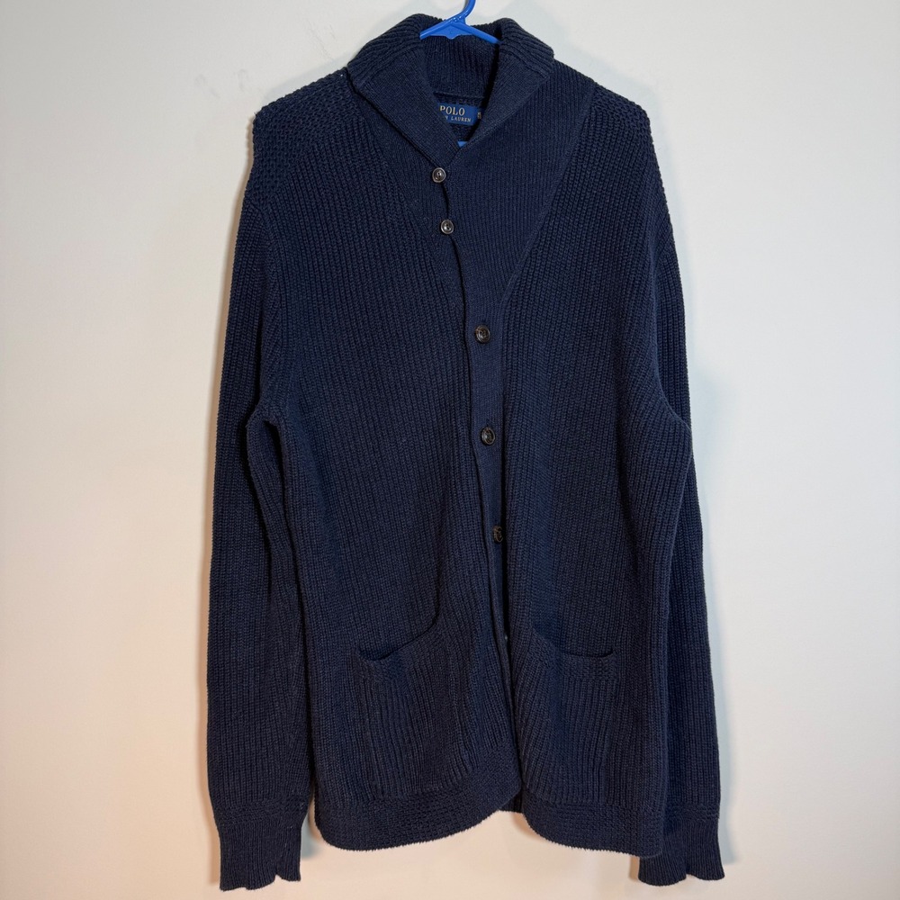 Polo by Ralph Lauren Navy Cardigan Sweater